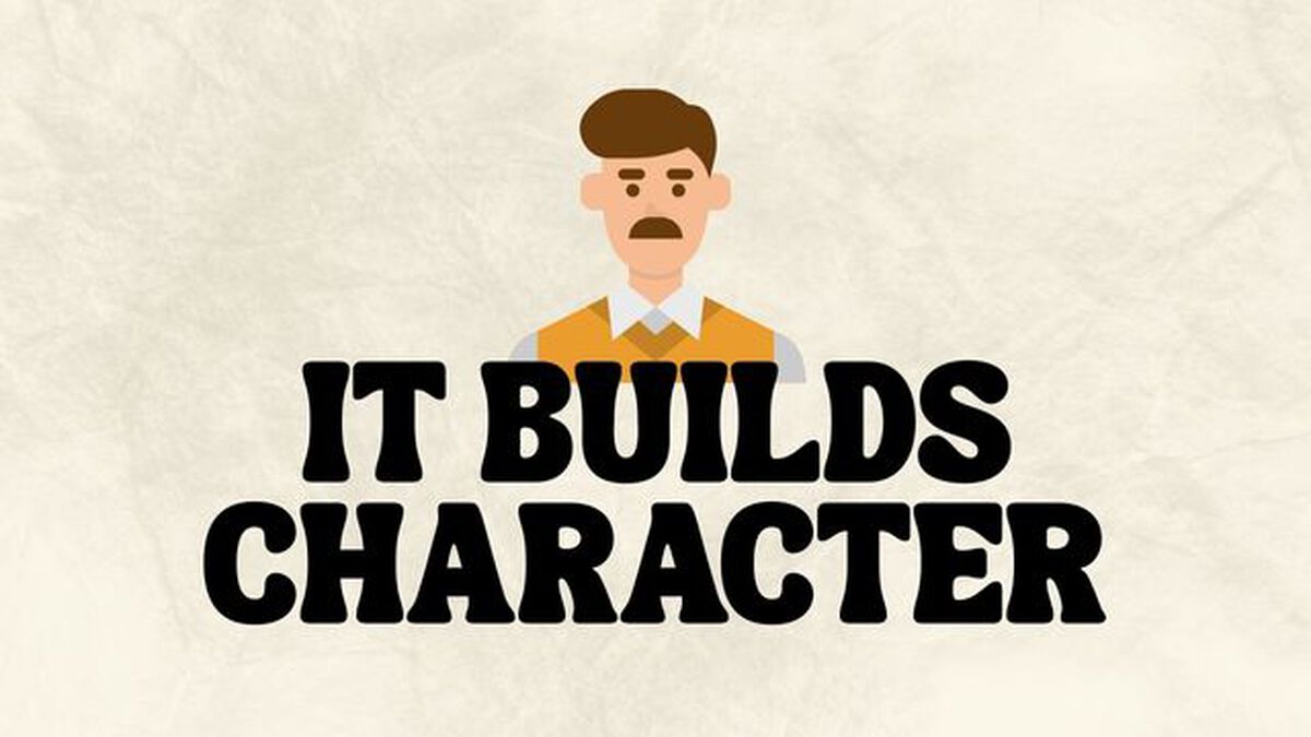 IT BUILDS CHARACTER - Guess that Dad! image number 0